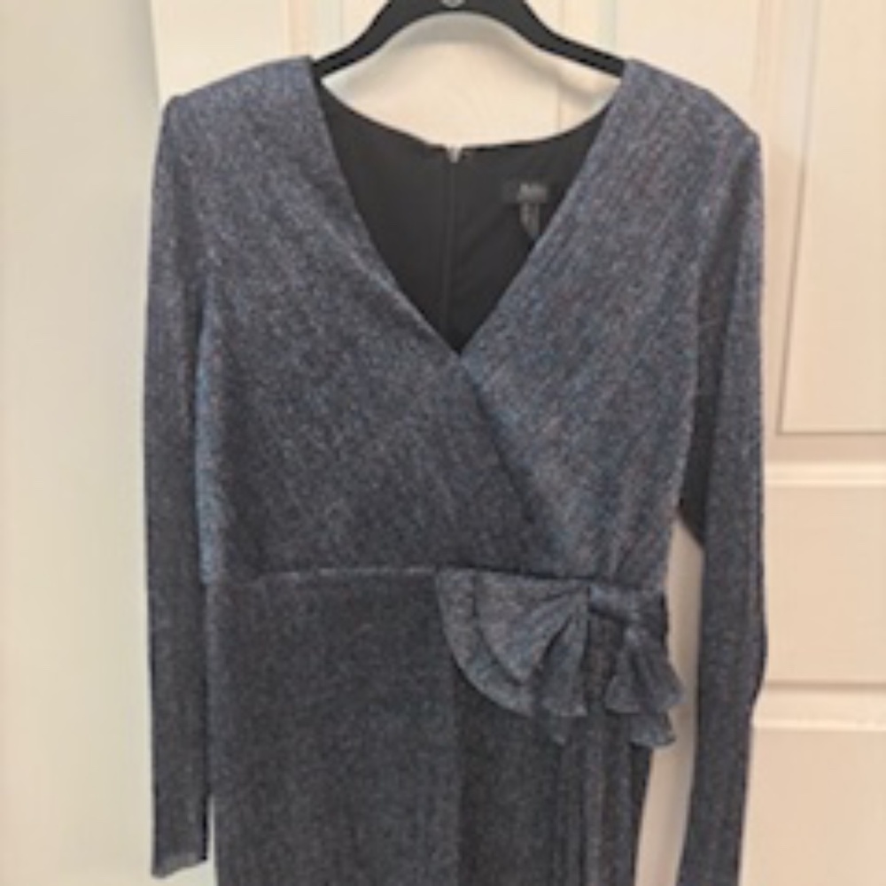 Aidan Mattox Dress Long sleeve Glitter Multi Color Size 10 Short